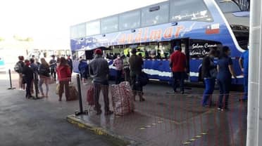 Rigurosa aduana sanitaria en Terminal de Buses de Curicó