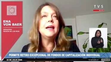 Senadora Ena Von Baer (UDI) cita a Salvador Allende para justificar su oposición al retiro del 10% AFP