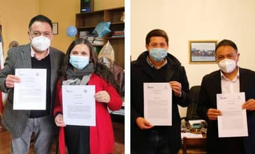 Municipio de Licantén firmó convenio de colaboración con Hualañé y Vichuquén