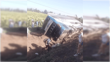 Grave volcamiento de bus en cercanías del sector Peor es Nada
