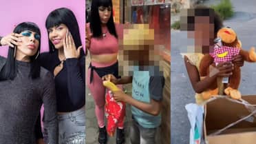 Influencers regalan plátanos y peluches de monos a niños afrodescendientes en Brasil