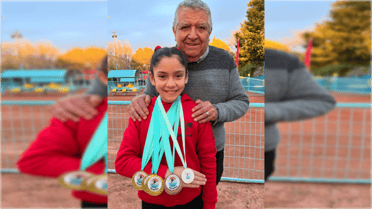 La nieta de un exgoleador curicano brilla en la gimnasia artística