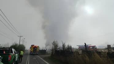 Voraz incendio consume vivienda de material ligero en Teno