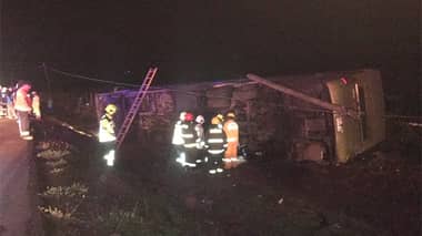 [VIDEO] Al menos cuatro fallecidos por volcamiento de un bus en Ovalle