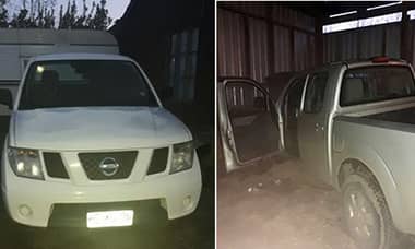Carabineros recupera camionetas robadas a comienzos de mes