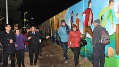 Se inauguraron luminarias en sector Aguas Negras