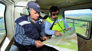 Inspeccionan líneas de alta tensión de forma preventiva ante incendios forestales