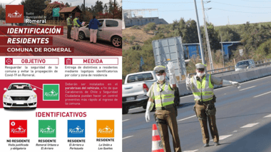Romeral implementa adhesivos en vehículos para identificar a quienes son de su comuna