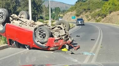 Accidente de tránsito en cuesta La Unión de Romeral