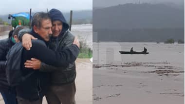 Rescatan con vida a hombre que fue arrastrado por crecida del río Mataquito en Licantén