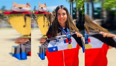 Victoria Alcaíno se tituló campeona nacional escolar de ciclismo en la prueba contrarreloj