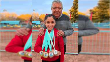 La nieta de un exgoleador curicano brilla en la gimnasia artística