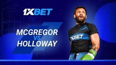 McGregor vs Holloway: convierte tu pronóstico en un bono con 1xBet