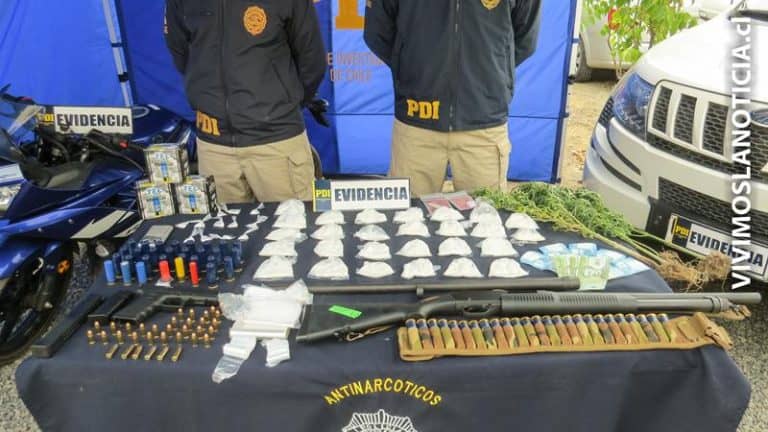 Detienen a traficante con un kilo de cocaína y armas de fuego