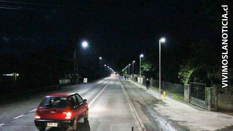 [FOTOS] Inauguran “iluminación segura” en población Santa Amalia de Lontué