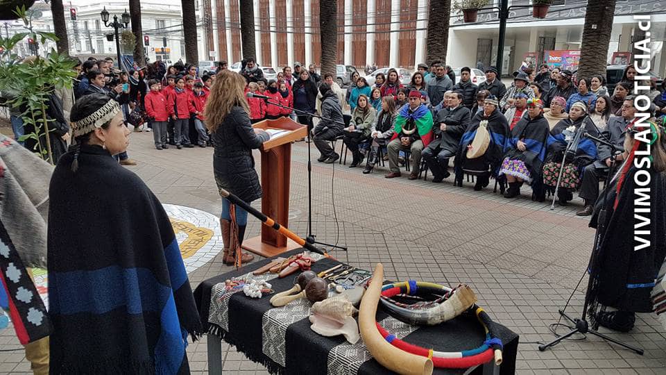 [FOTOS / VIDEO] Pueblo mapuche celebró ““We Tripantu” en Plaza de Armas de Curicó