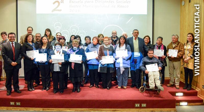 Certificaron a dirigentes sociales rauquinos