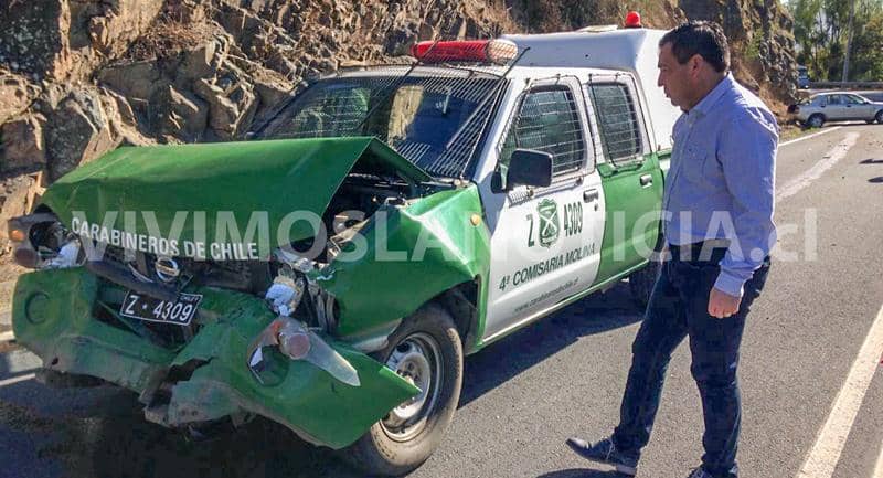 [FOTOS] Persecución policial derivó en accidente cerca de Villa Prat