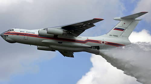 Bachelet acepta ayuda de avión ruso Ilyushin Il-76 para combatir incendios
