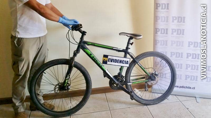 PDI recupera bicicleta y llama al autocuidado