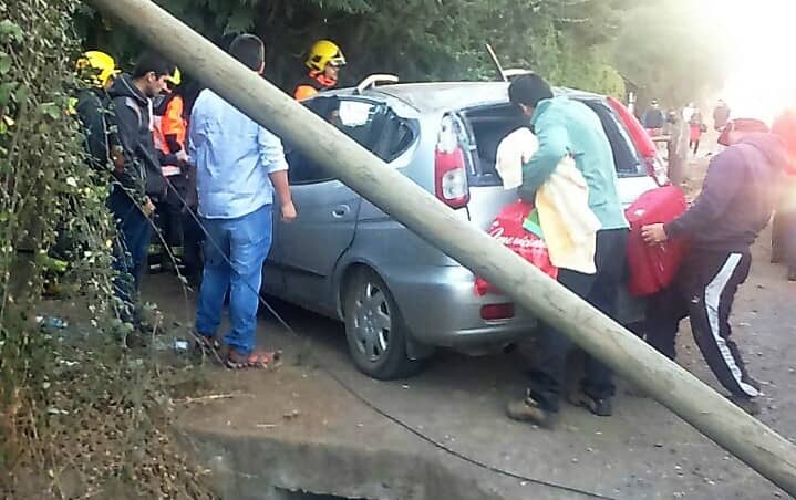 Funcionaria de salud involucrada en accidente