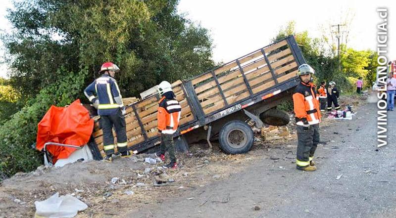 [FOTO/VIDEO] Feriante curicano falleció en violento choque carretero