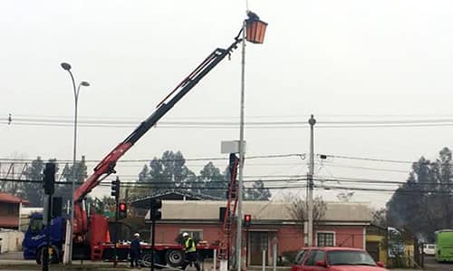 Comenzó instalación de nuevas cámaras de vigilancia en Curicó