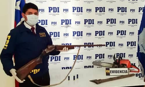 PDI detiene a talador furtivo por amenazas con escopeta