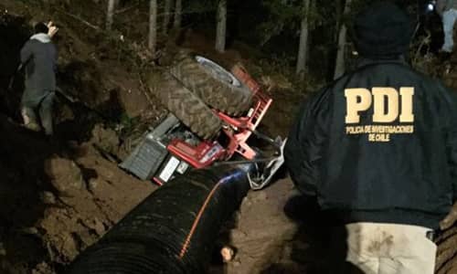 PDI investiga muerte de tractorista en Paredones