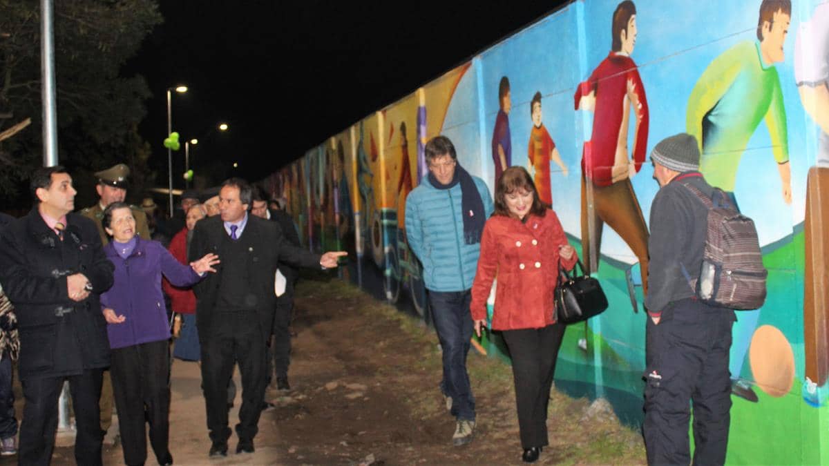 Se inauguraron luminarias en sector Aguas Negras