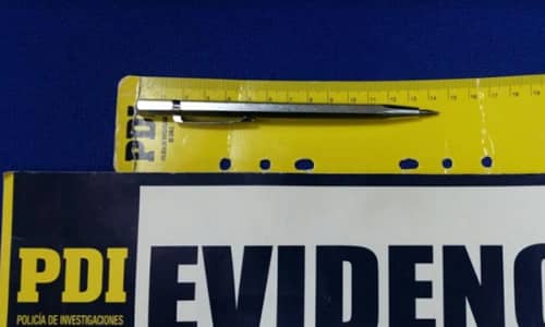 PDI detiene a sujetos con falso lápiz, usado para pinchar neumáticos y asaltar a conductores