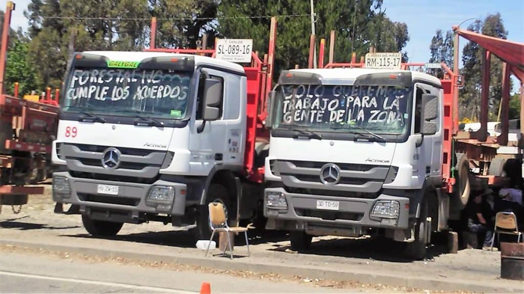 Tres plantas de Arauco cerraron por conflicto con camioneros