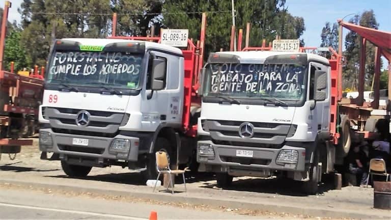 Tres plantas de Arauco cerraron por conflicto con camioneros