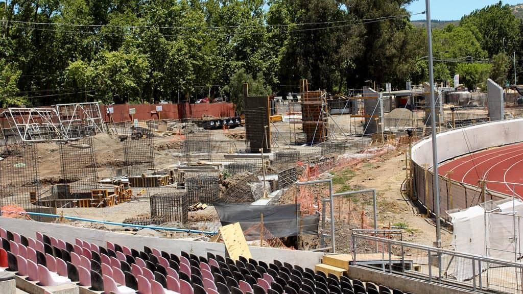 Ampliación del Estadio Fiscal de Talca avanzan de acuerdo a lo planificado