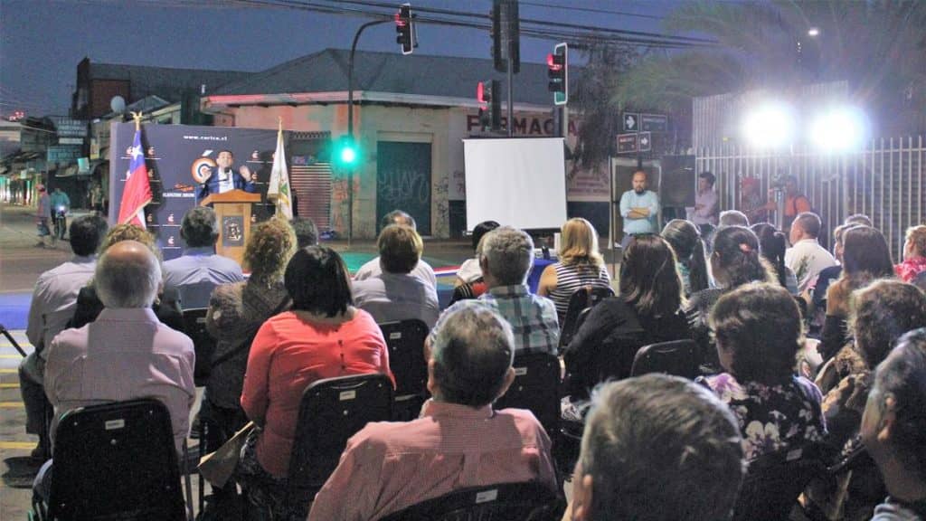 Inauguran luminarias y cámaras de teleprotección en calle O´Higgins
