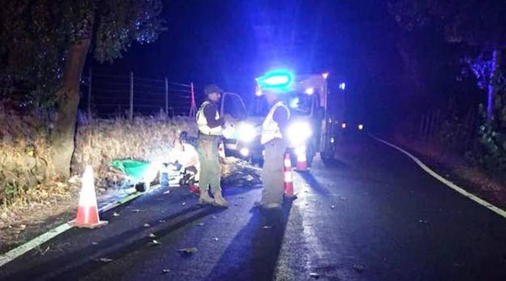 Trágica muerte de joven motorista en el camino a Potrero Grande
