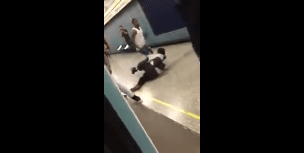 [VIDEO] Comentario xenófobo desata pelea en el metro