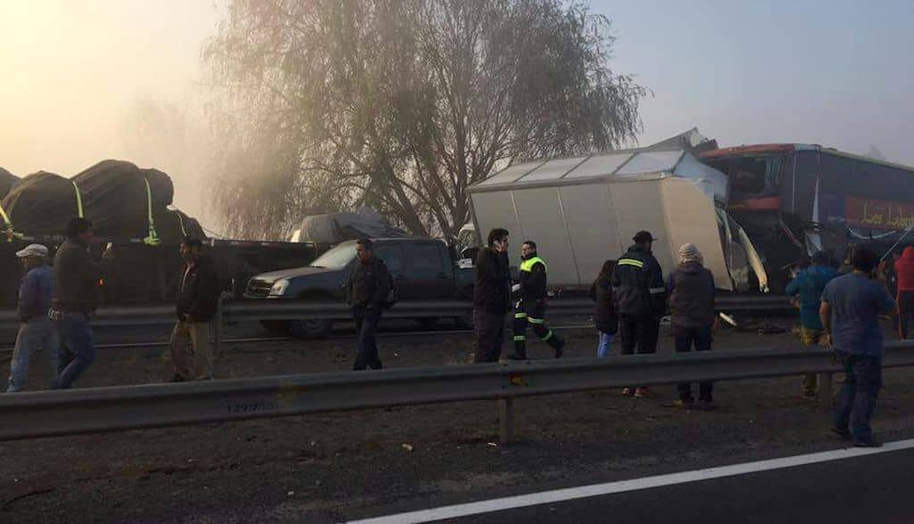 Grave colisión múltiple frente a San Fernando