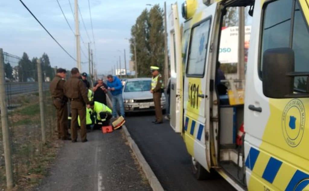 Trabajadora resulta lesionada tras ser atropellada frente a Romeral