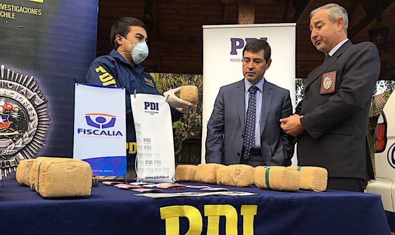 Incautan 94 kilos de pasta base en Curicó