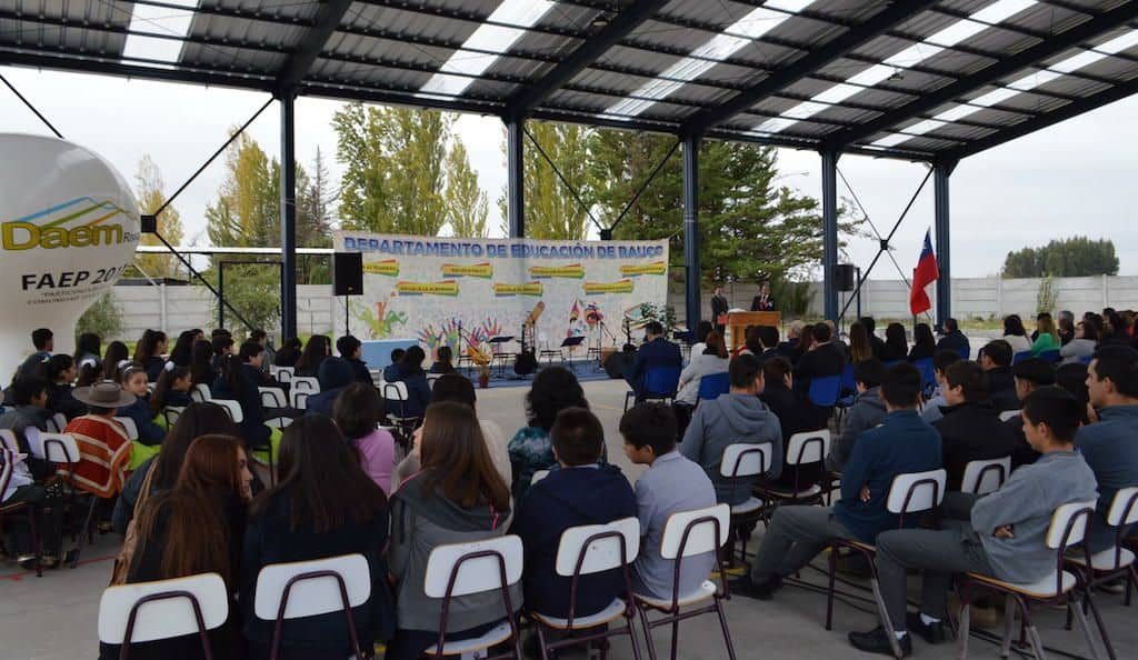 Inauguran nueva multicancha techada en Liceo Polivalente de Rauco