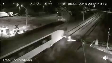 Impactante registro de accidente ferroviario en Talca