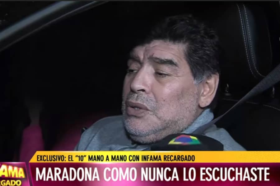 Maradona no tiene freno: el deplorable estado en que concedió una entrevista en Argentina