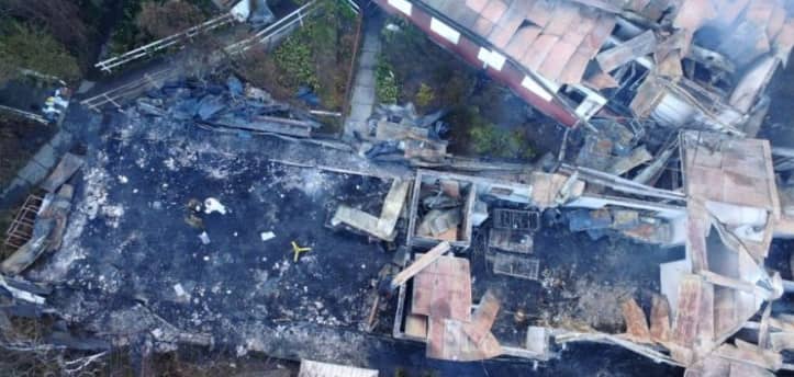 Peritos especializados trabajan en ruinas del hogar Santa Marta de Chiguayante