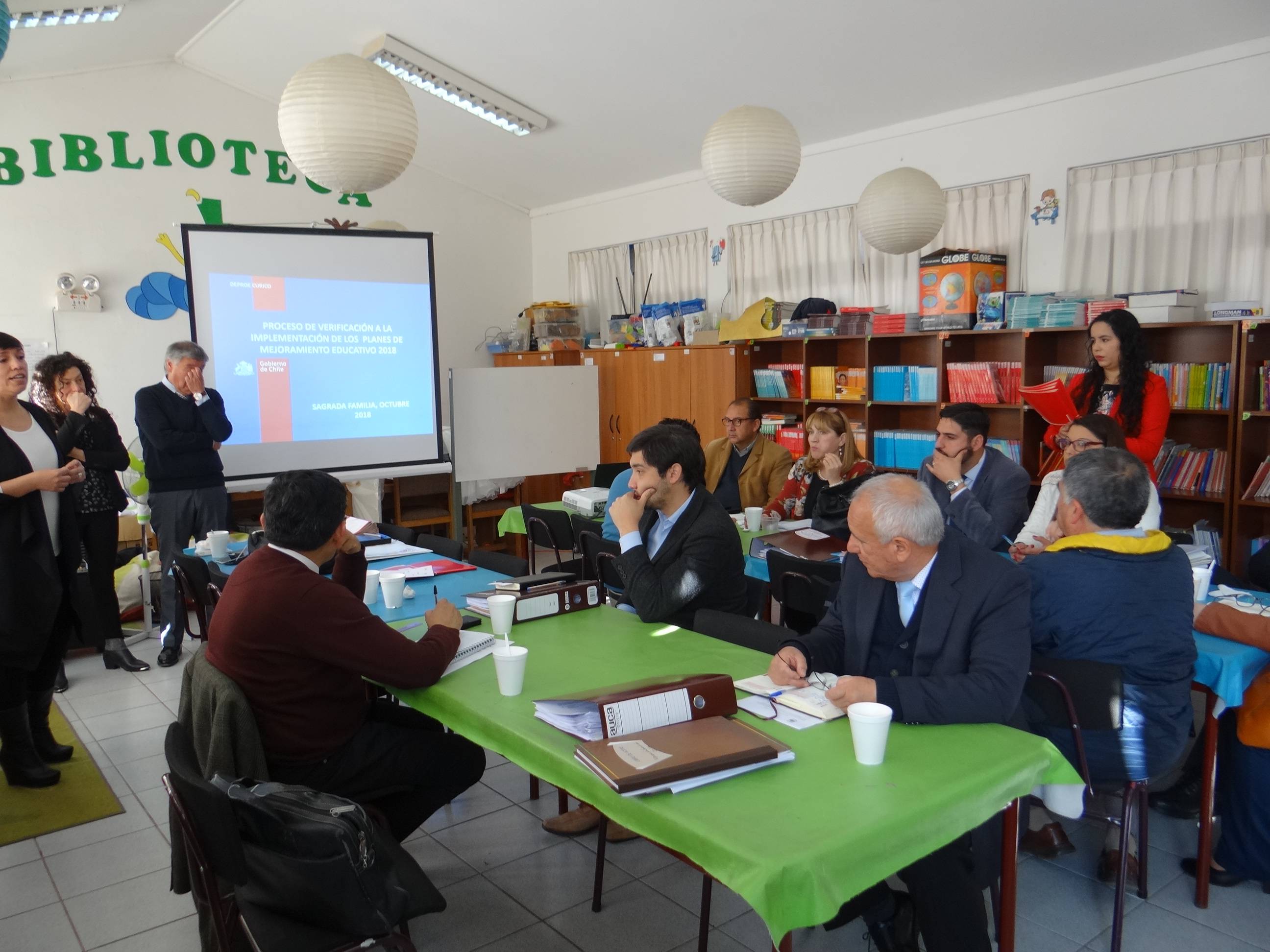 Planes de mejoramiento educativo 2018 son verificados en Sagrada Familia