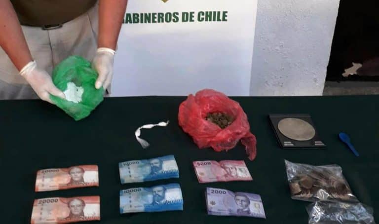 Incautan cocaína y marihuana en domicilio de Hualañé