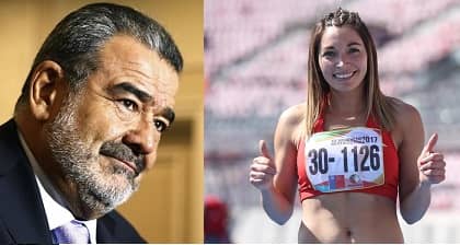 Andrónico Luksic felicitó a atleta curicana Evelyn Ortiz y ella agradeció su apoyo