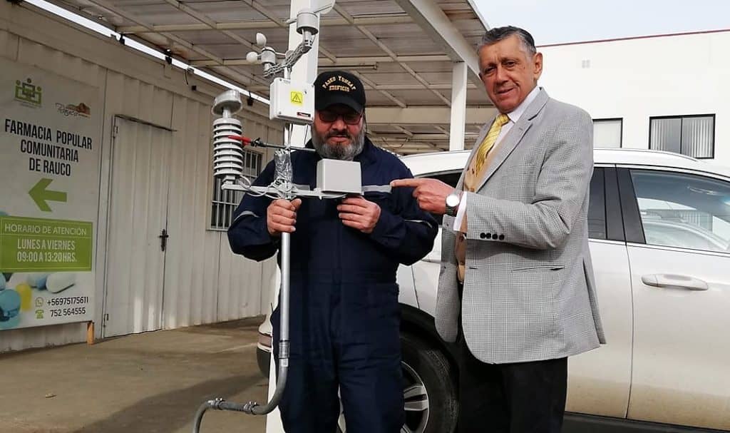 Universidad de Talca instaló antena para medir la calidad del aire en Rauco