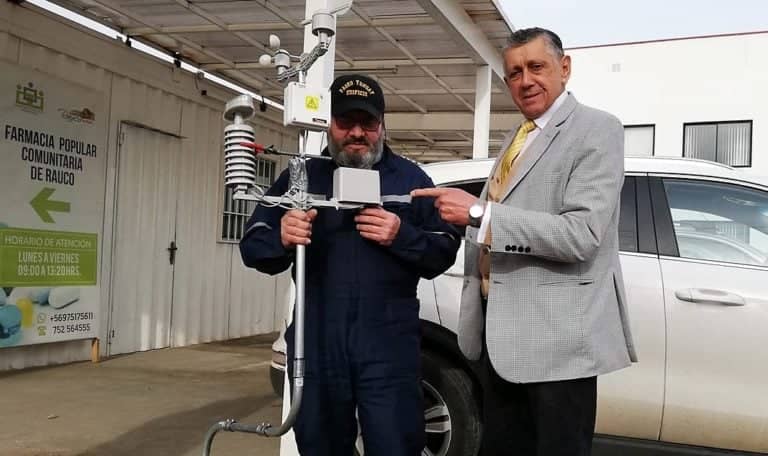 Universidad de Talca instaló antena para medir la calidad del aire en Rauco