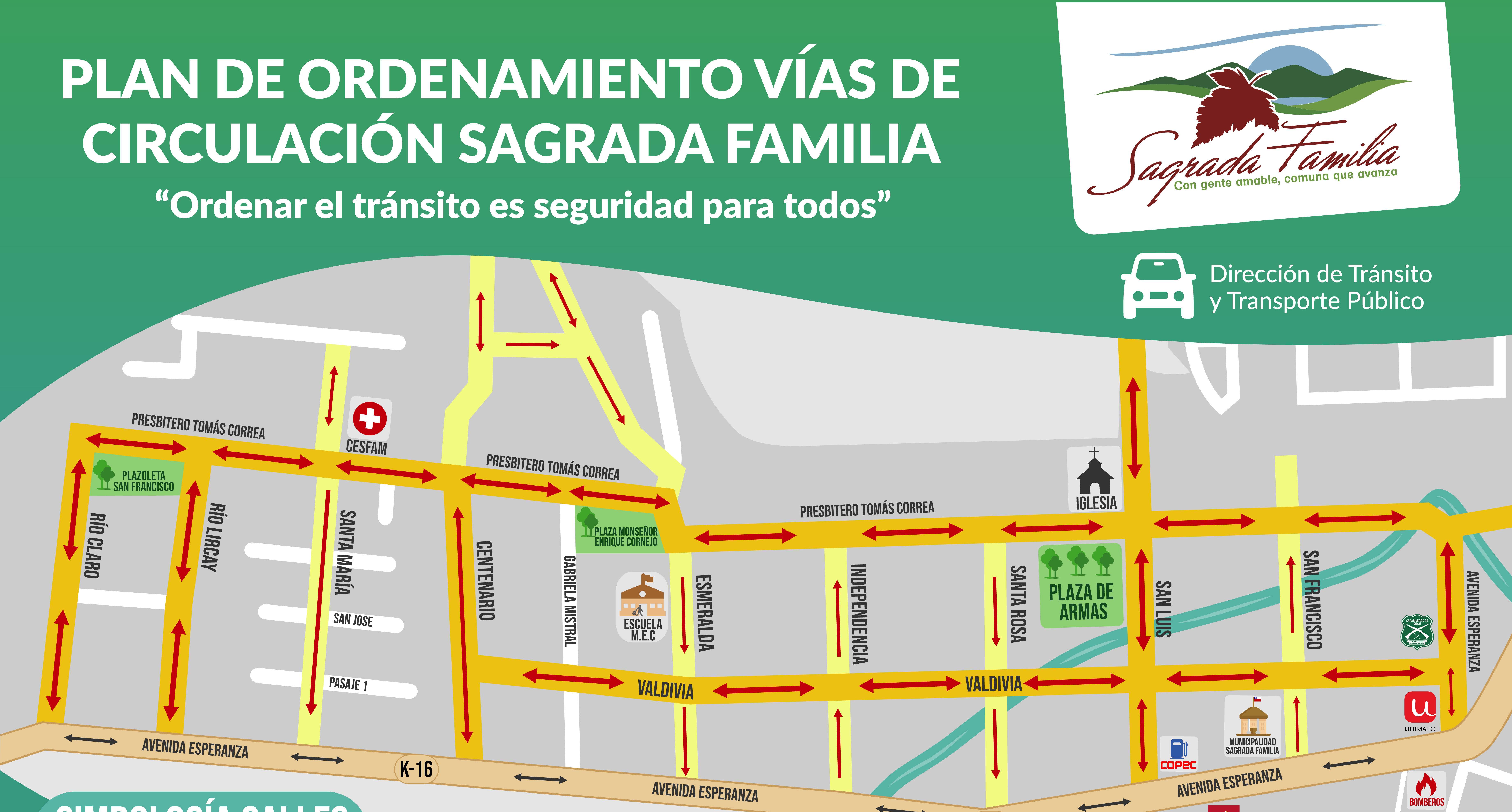 Continúa marcha blanca de plan de ordenamiento vial en Sagrada Familia
